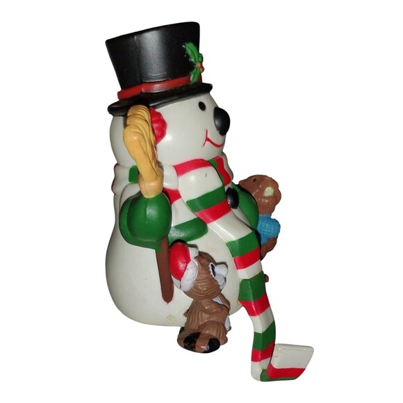 Vintage Christmas Plastic Stocking Hanger/Holder Snowman 1986 Nationwide 4”H - Picture 4 of 7